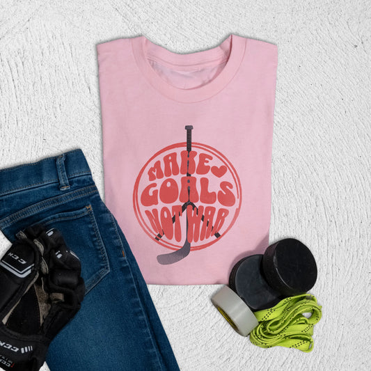 Youth Make Goals T-Shirt S / Pink Kids clothes