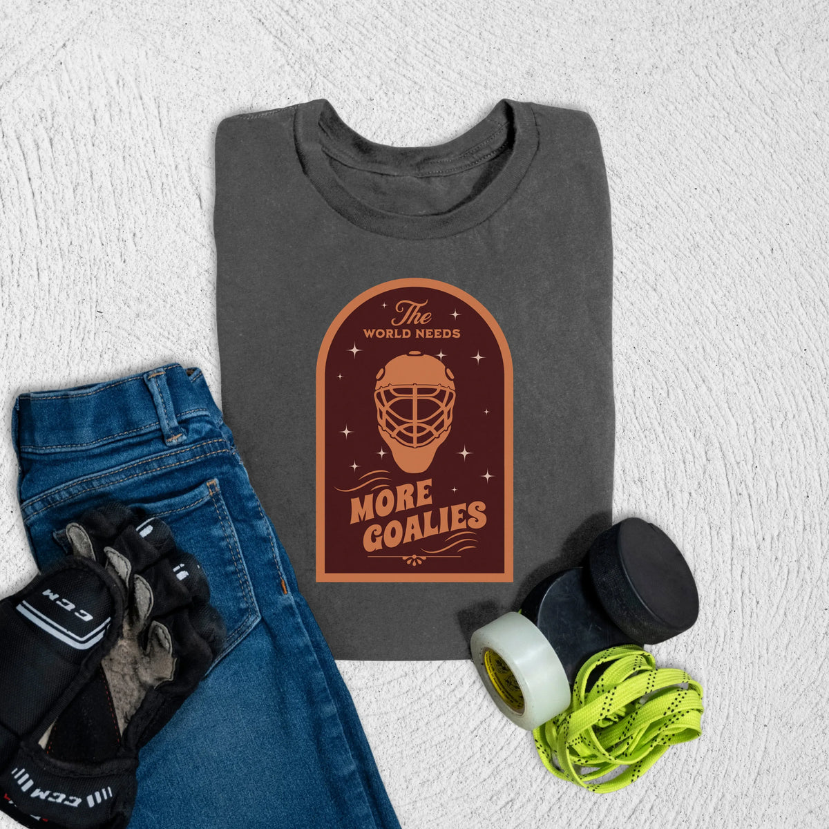Youth More Goalies T-Shirt S / Asphalt Kids clothes