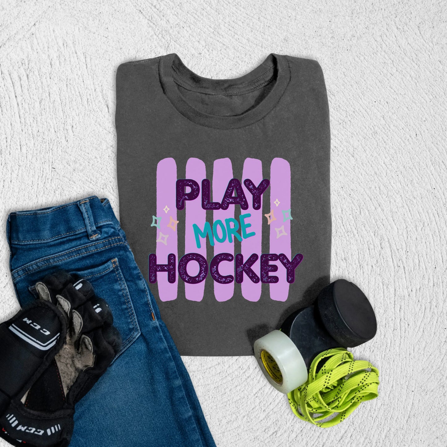 Youth More Hockey T-Shirt S / Asphalt Kids clothes