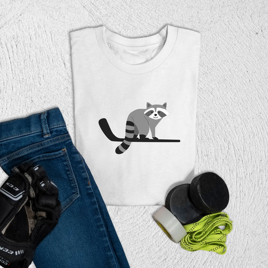 Youth Raccoon T-Shirt S / White Kids clothes