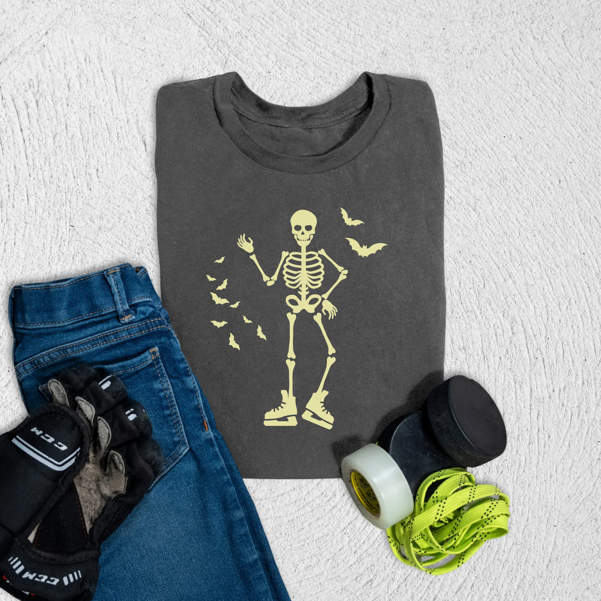 Youth SkeleSkater T-Shirt S / Asphalt Kids clothes