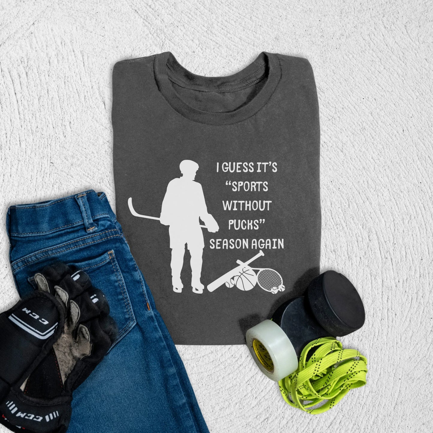 Youth Sports Without Pucks T-Shirt S / Asphalt Kids clothes