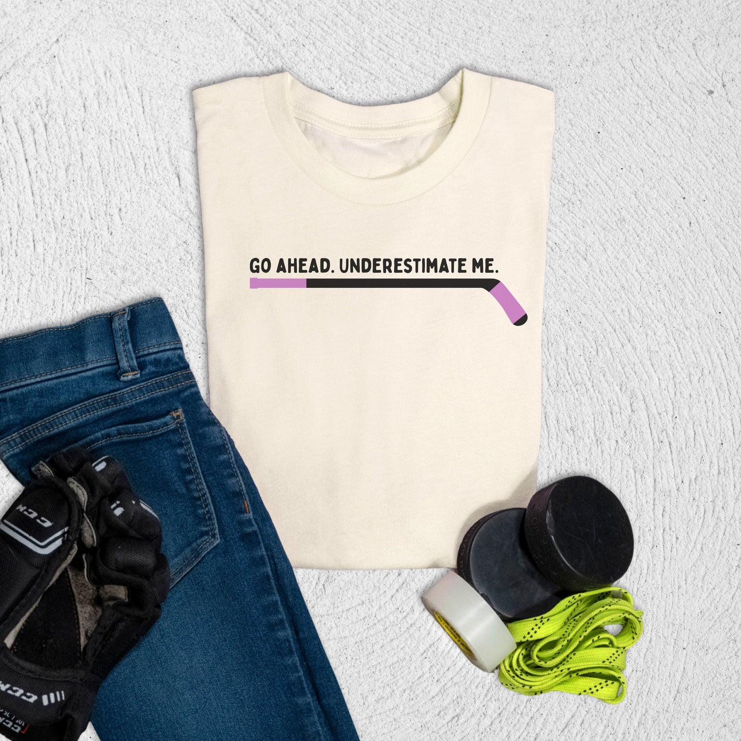 Youth Underestimate Me Stick T-Shirt Natural / S Kids clothes