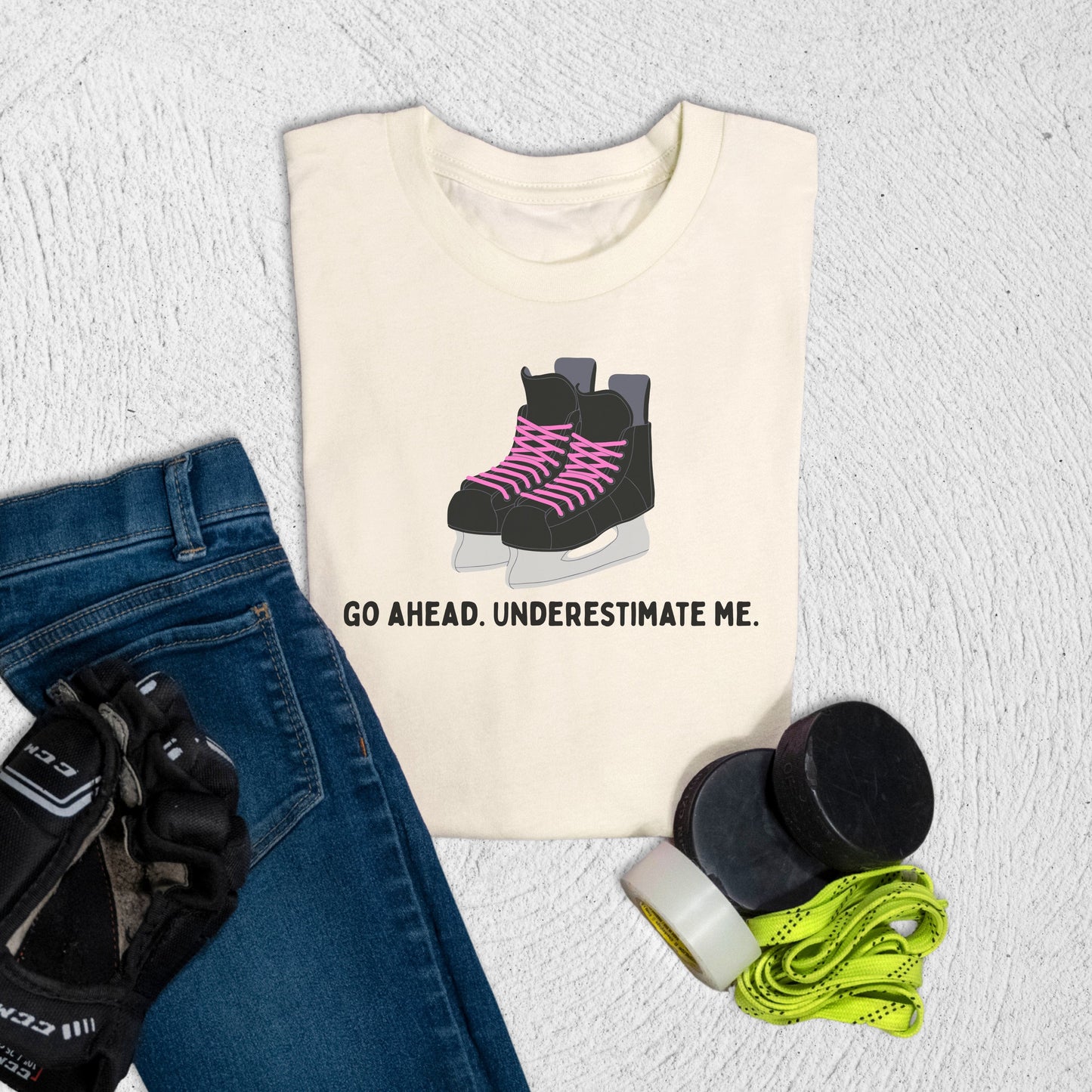 Youth Underestimate Skates T-Shirt Natural / S T-Shirt