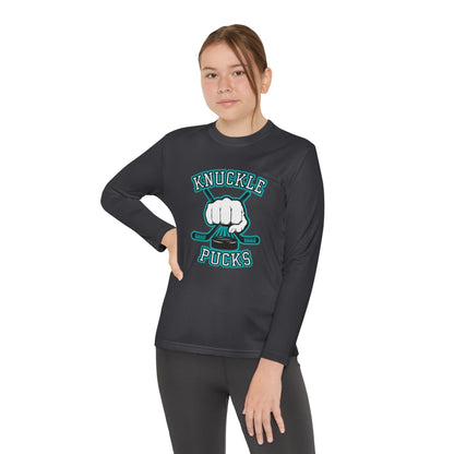 Youth Long Sleeve Moisture Wicking T-Shirt | Custom Name + Number Option