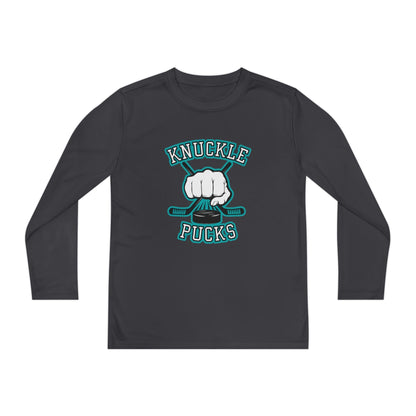 Youth Long Sleeve Moisture Wicking T-Shirt | Custom Name + Number Option