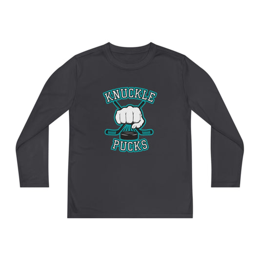 Youth Long Sleeve Moisture Wicking T-Shirt | Custom Name + Number Option