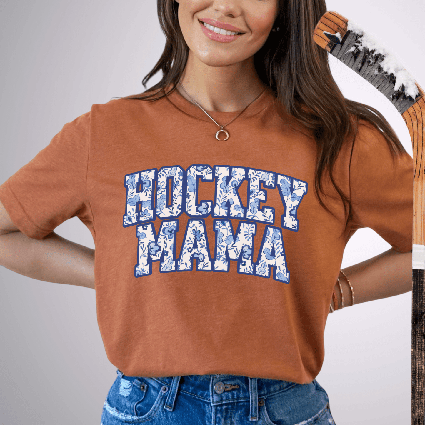 Hockey Mama Floral T-Shirt