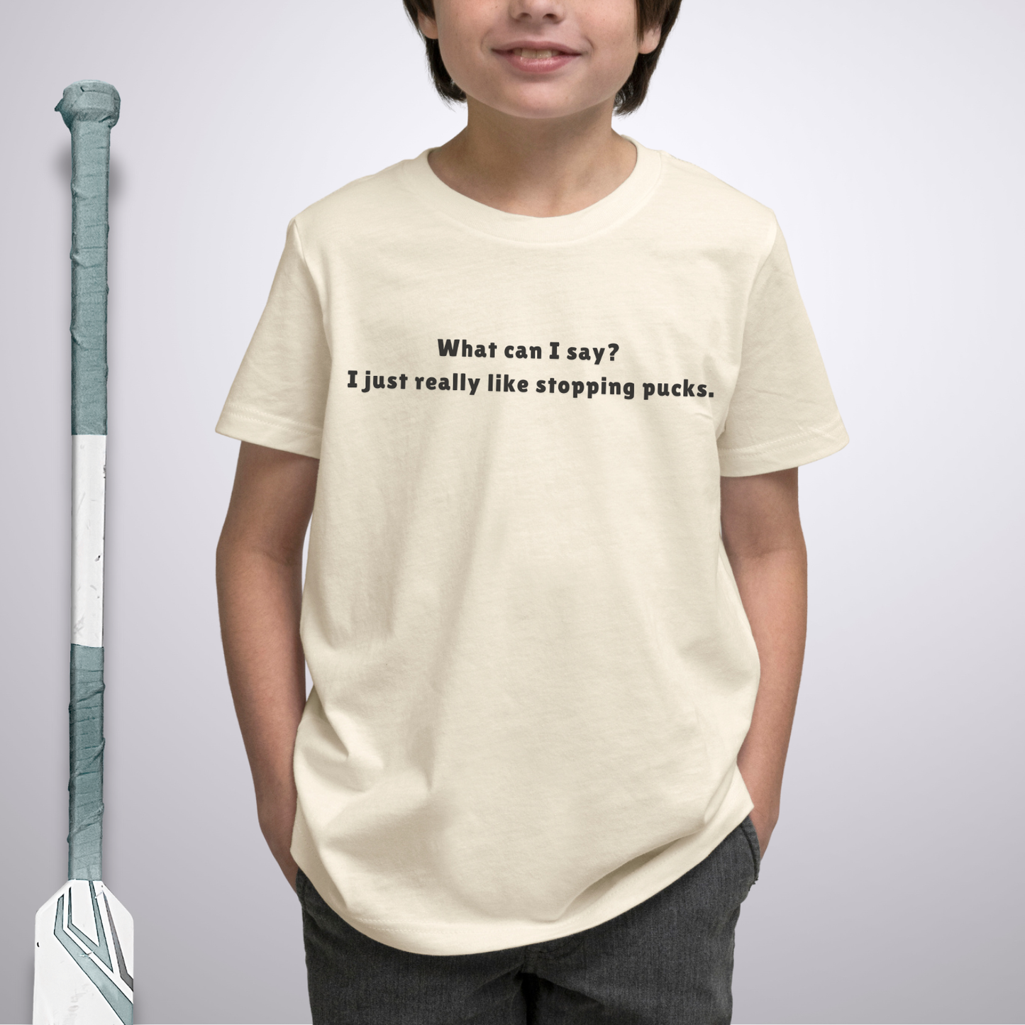 Youth Stopping Pucks T-Shirt