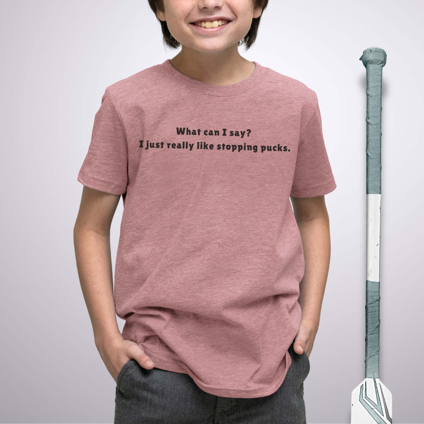 Youth Stopping Pucks T-Shirt