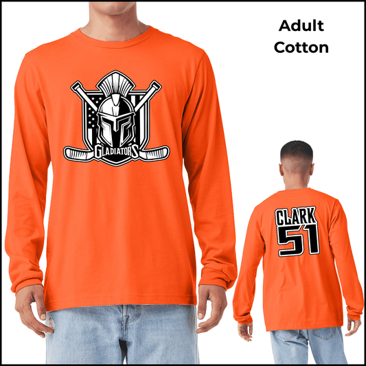 Unisex Cotton Long Sleeve | Custom Name + Number Option