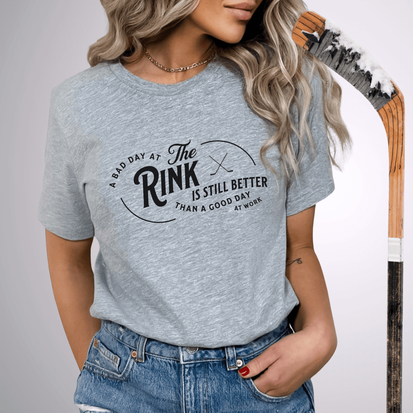 A Bad Day at the Rink T-Shirt Athletic Heather / S T-Shirt
