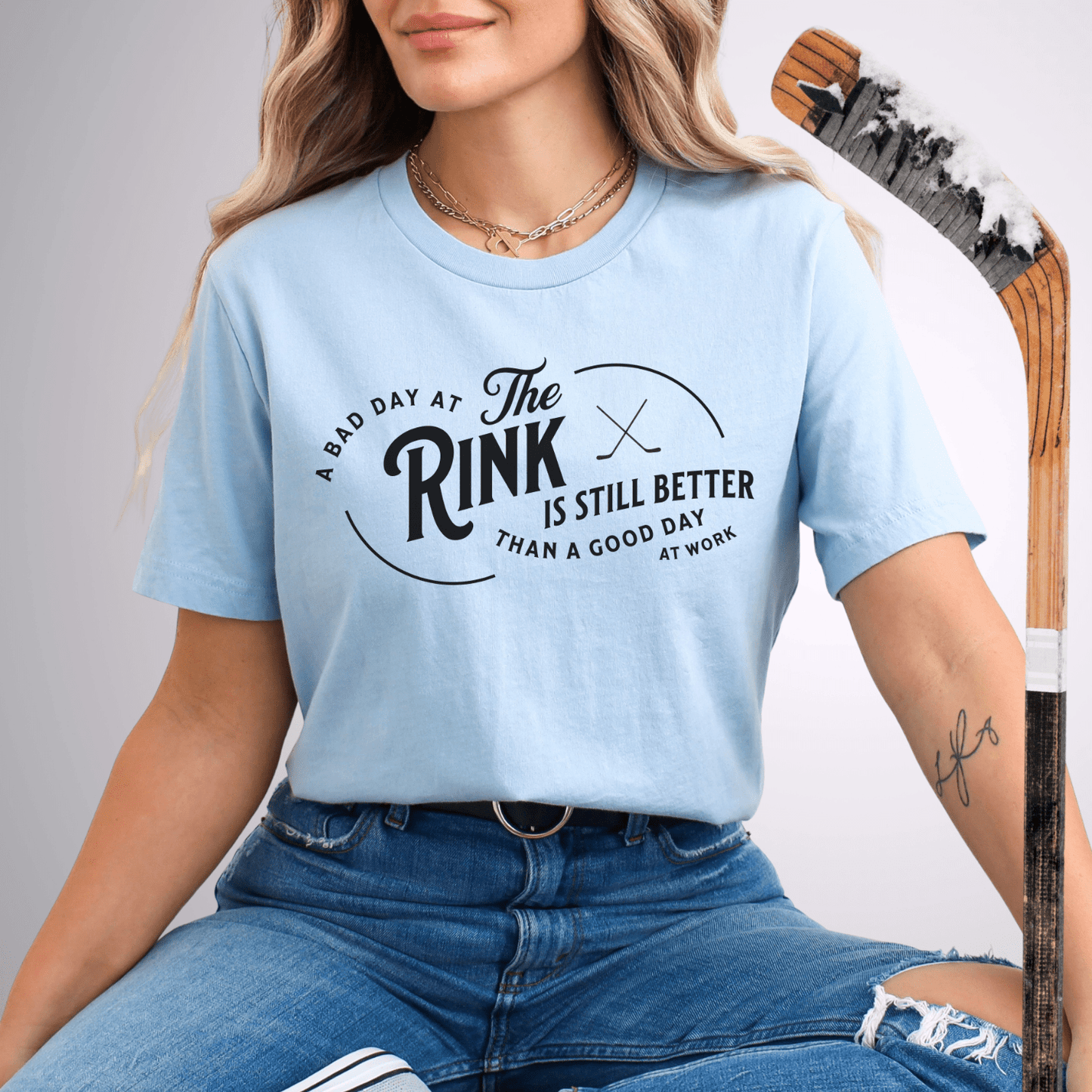 A Bad Day at the Rink T-Shirt Baby Blue / S T-Shirt