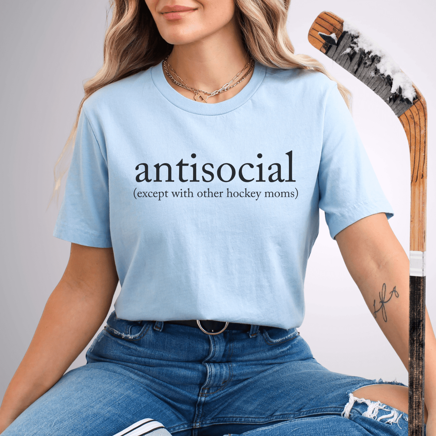 Antisocial T-Shirt Baby Blue / S T-Shirt