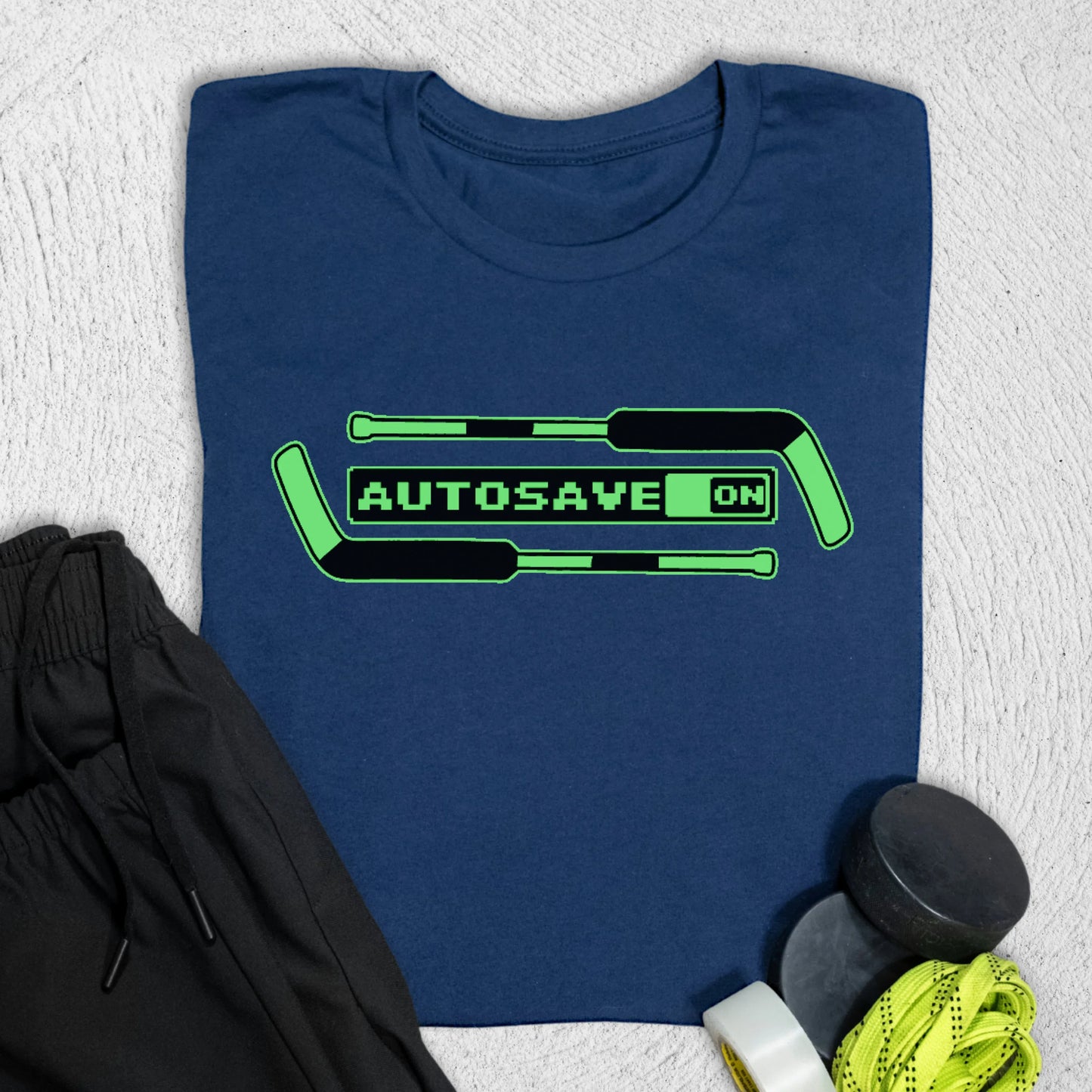 Autosave Sticks T-Shirt Navy / S T-Shirt
