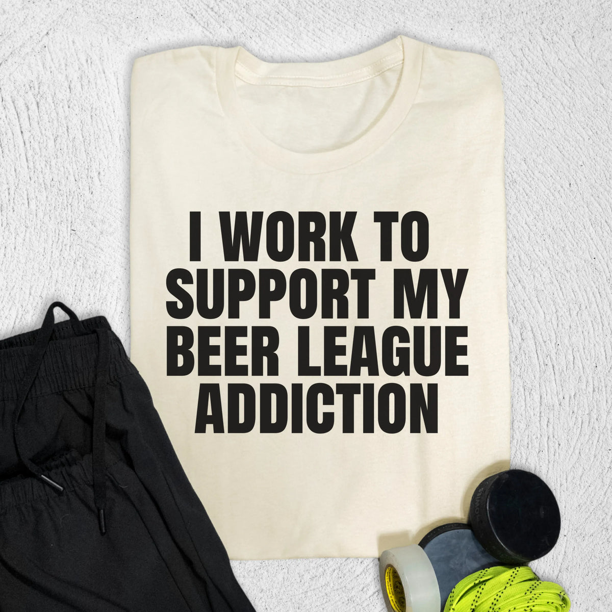 Beer League Addiction T-Shirt S / Natural T-Shirt