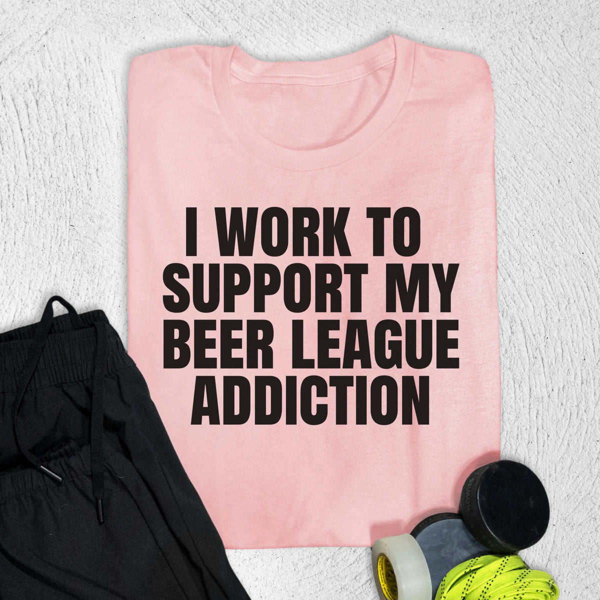 Beer League Addiction T-Shirt S / Pink T-Shirt