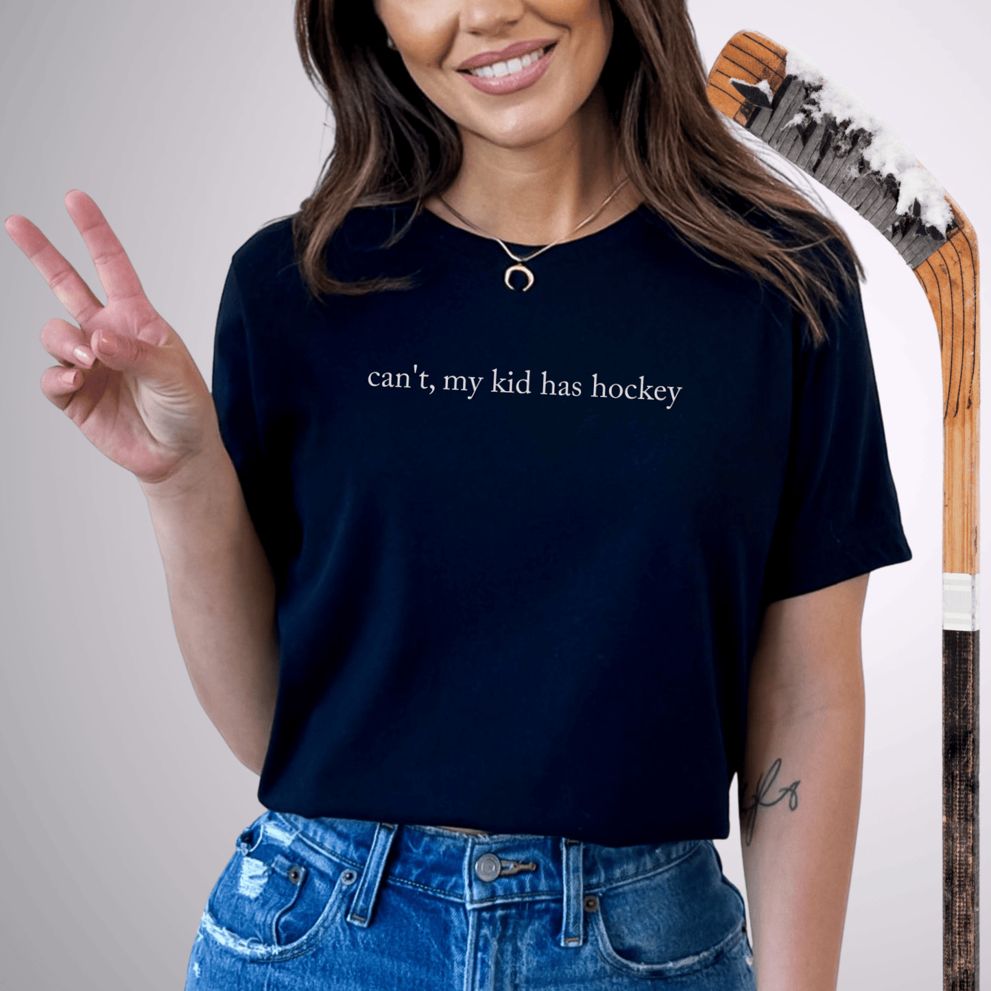 can't, my kid has hockey T-Shirt Black / S T-Shirt