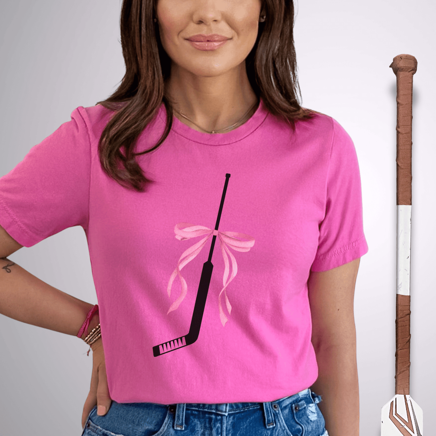 Coquette Goalie Stick T-Shirt Charity Pink / S T-Shirt