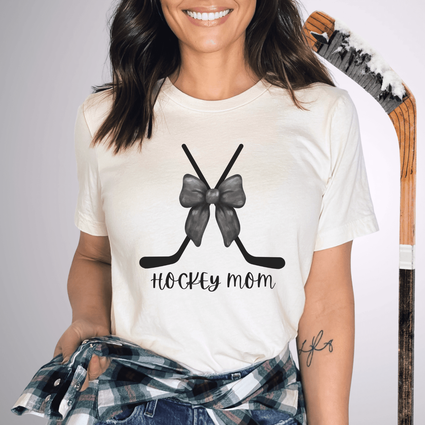 Coquette Hockey Mom T-Shirt Natural / S T-Shirt