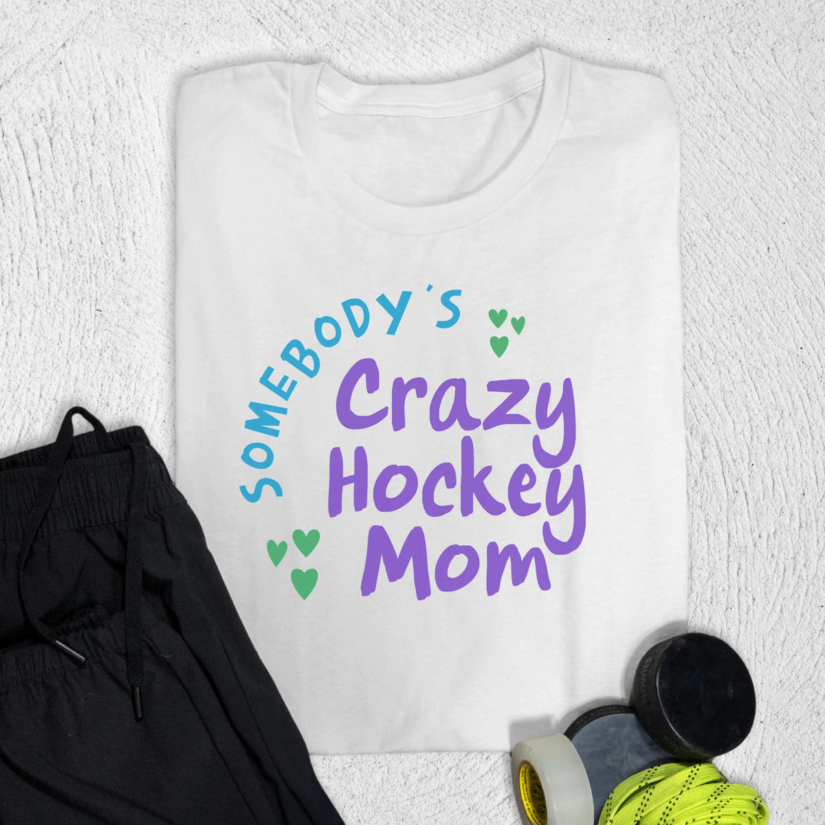 Crazy Hockey Mom T-Shirt White / S T-Shirt