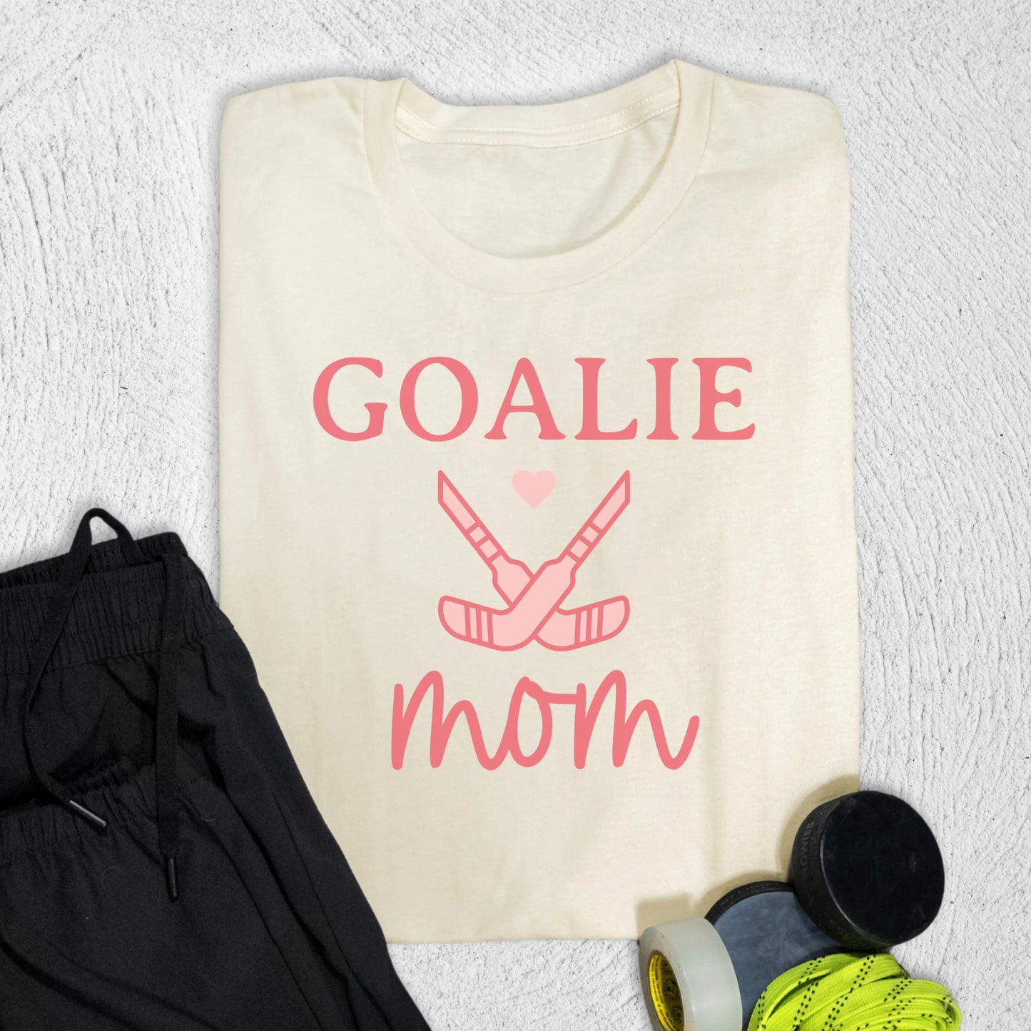 Cute Goalie Mom T-Shirt Natural / S T-Shirt