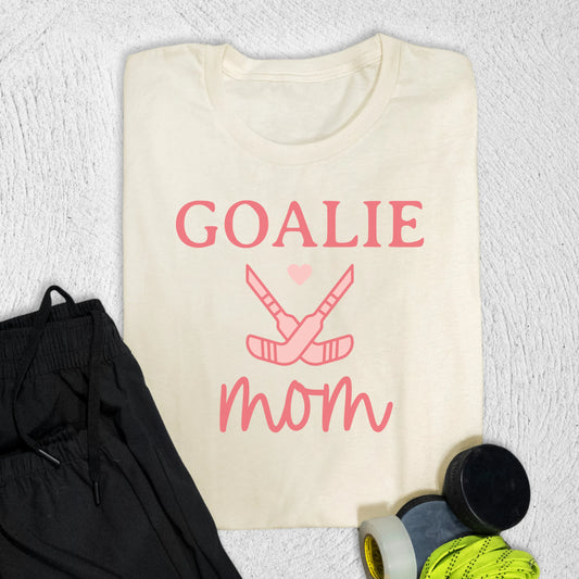 Cute Goalie Mom T-Shirt Natural / S T-Shirt