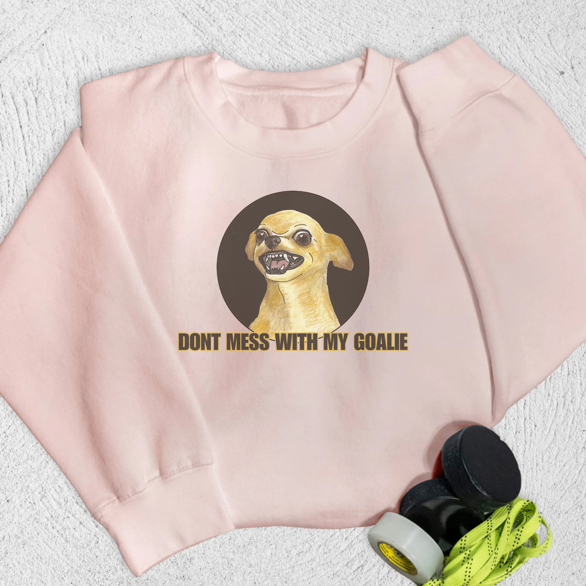 Don't Mess Sweatshirt S / Pale Pink Sweatshirt