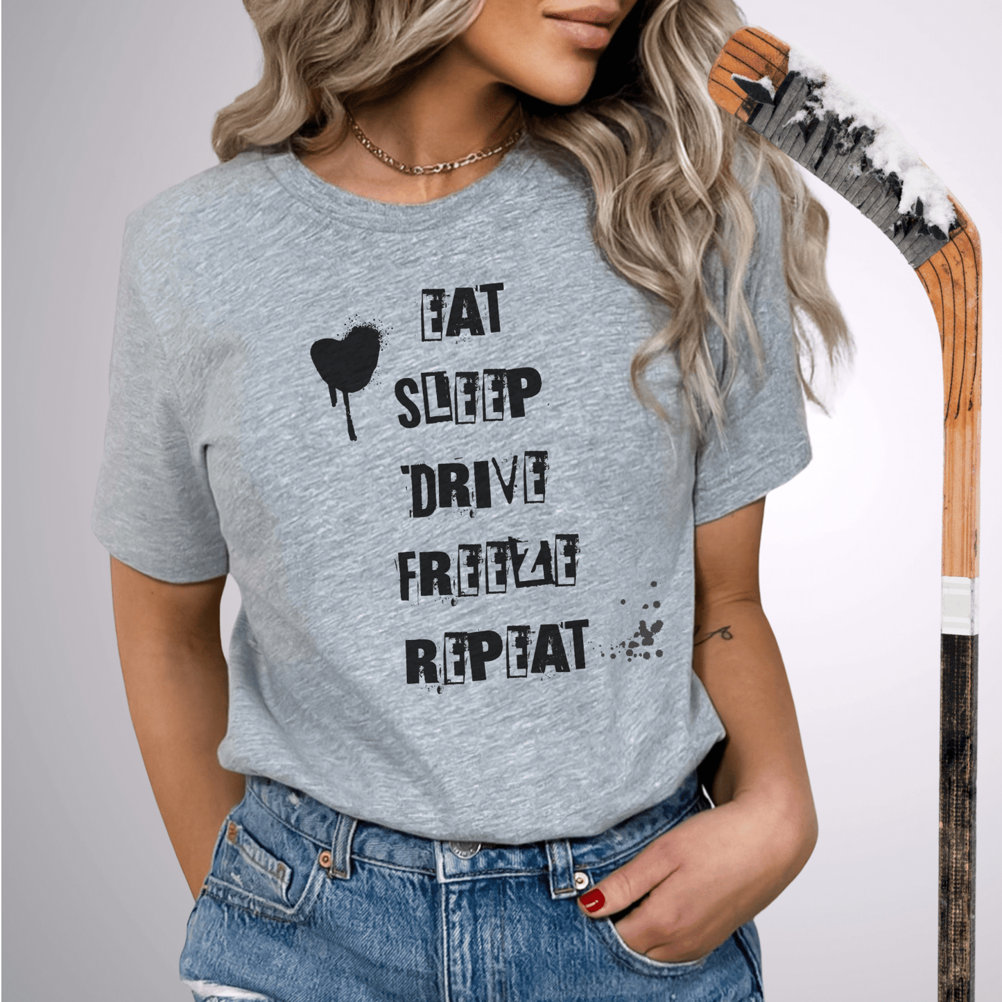Eat Sleep Drive Freeze T-Shirt Athletic Heather / S T-Shirt