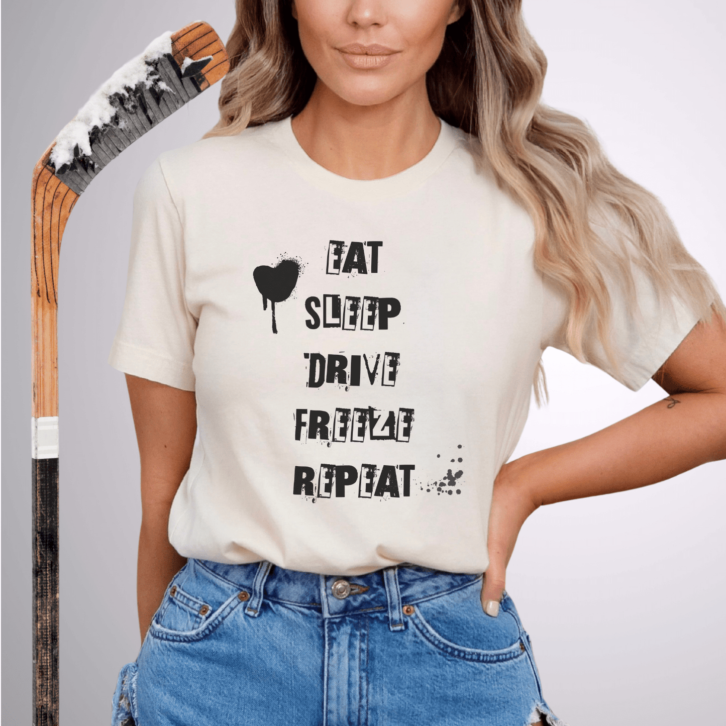 Eat Sleep Drive Freeze T-Shirt Natural / S T-Shirt