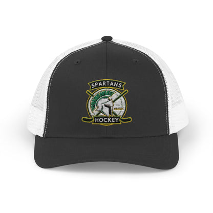 Embroidered Trucker Cap Black / White / One size Hats