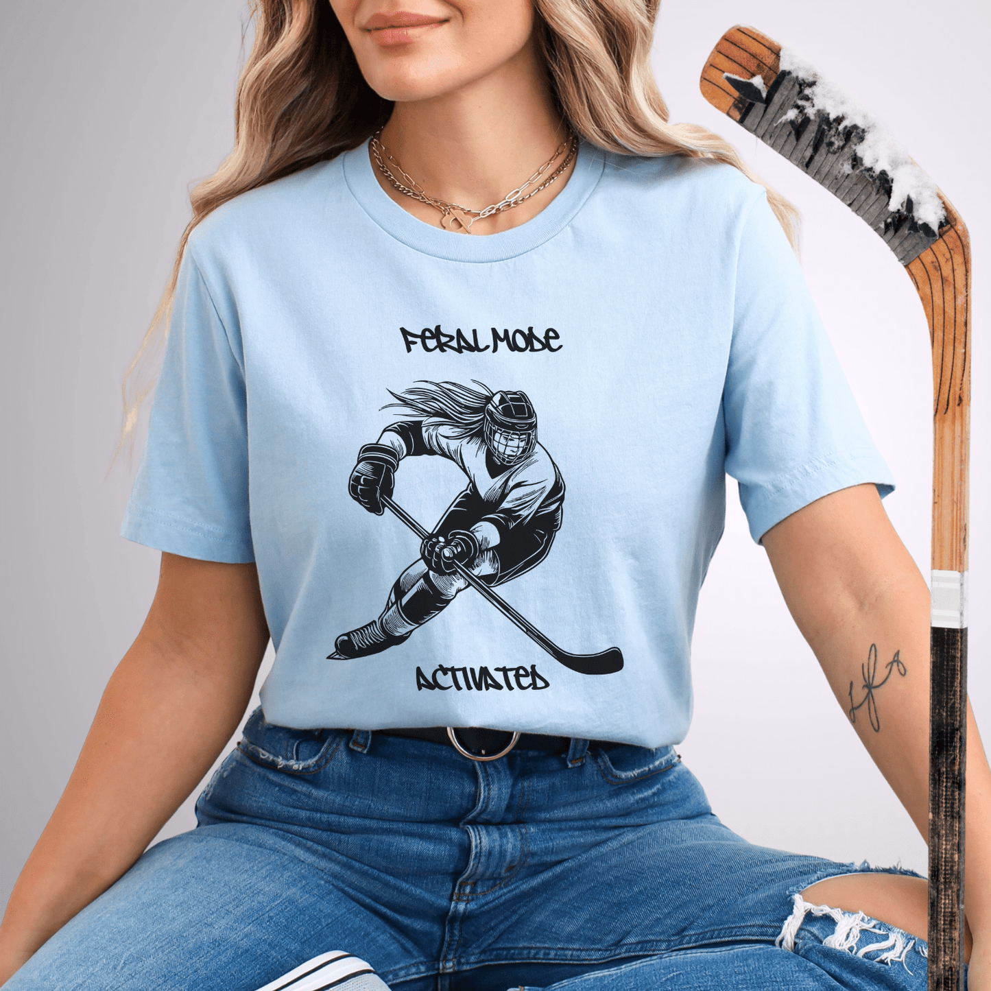 Feral Mode Activated T-Shirt Baby Blue / S T-Shirt