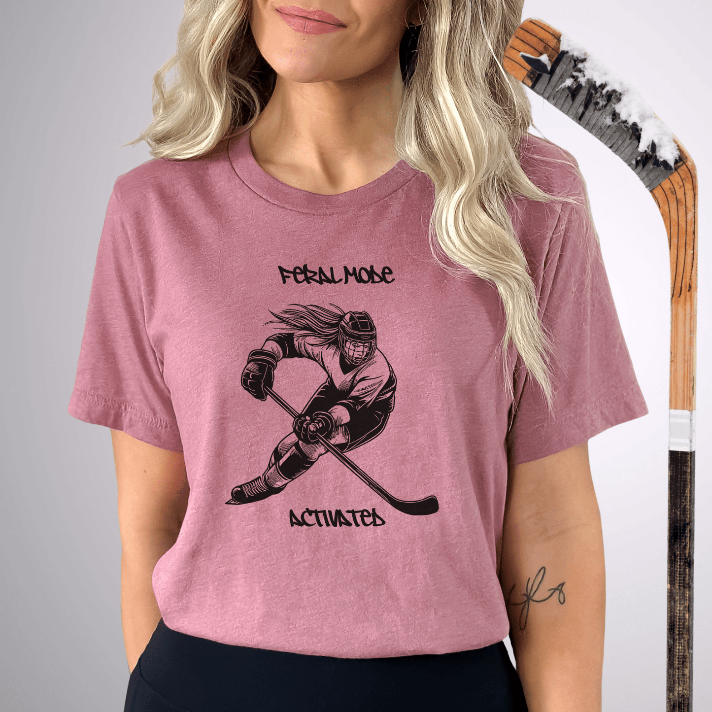 Feral Mode Activated T-Shirt Heather Mauve / S T-Shirt