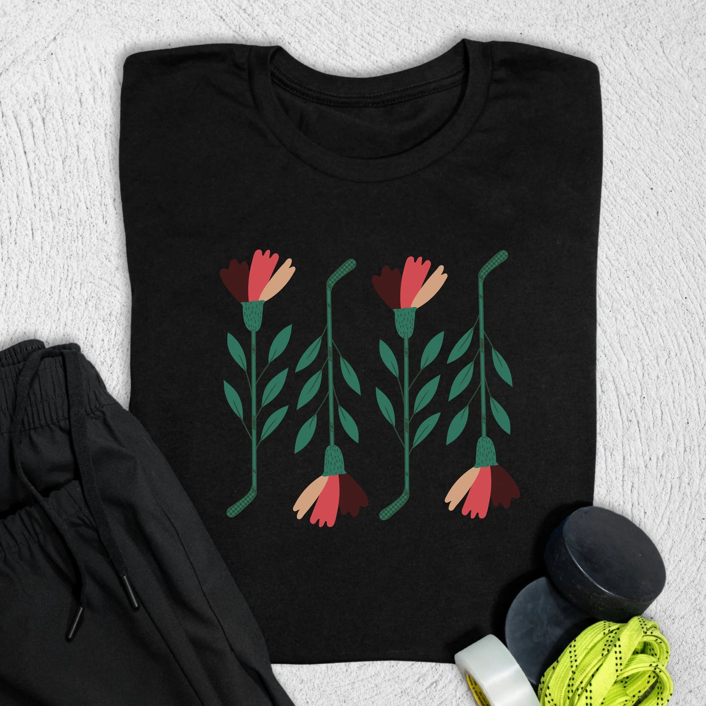Floral T-Shirt S / Black T-Shirt