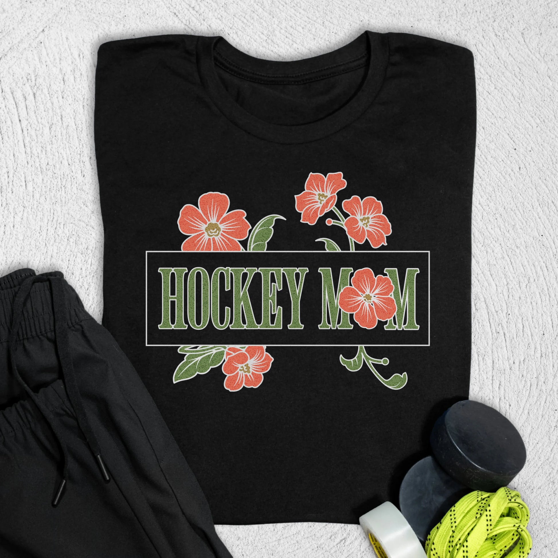 Flower Mom T-Shirt S / Black T-Shirt