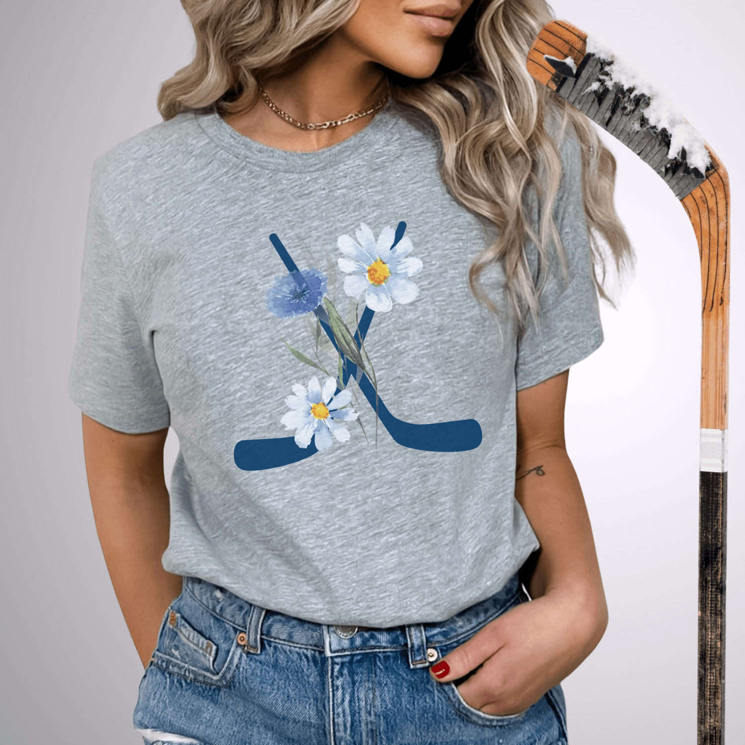 Flower Sticks T-Shirt Athletic Heather / S T-Shirt