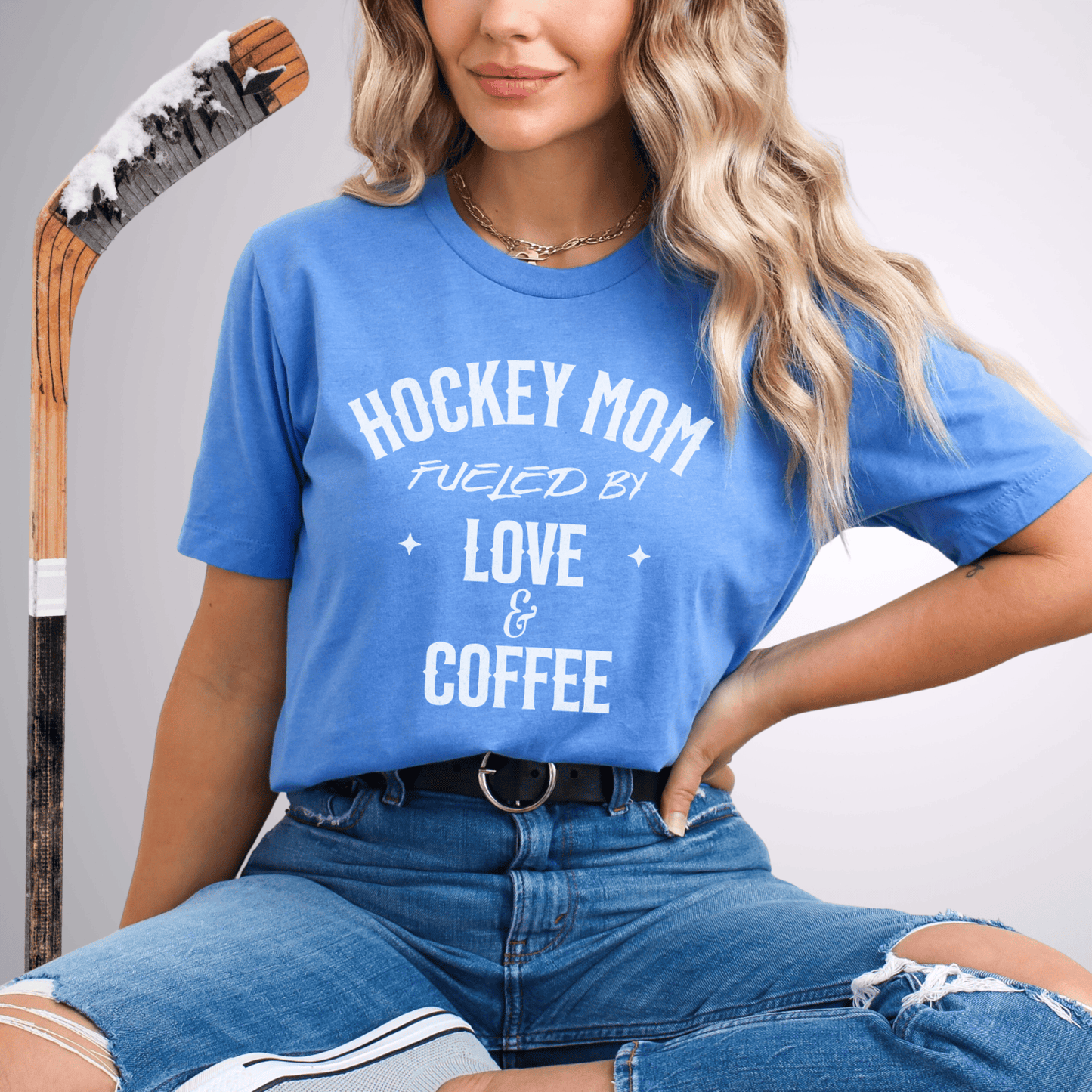 Fueled by Coffee T-Shirt Heather Columbia Blue / S T-Shirt