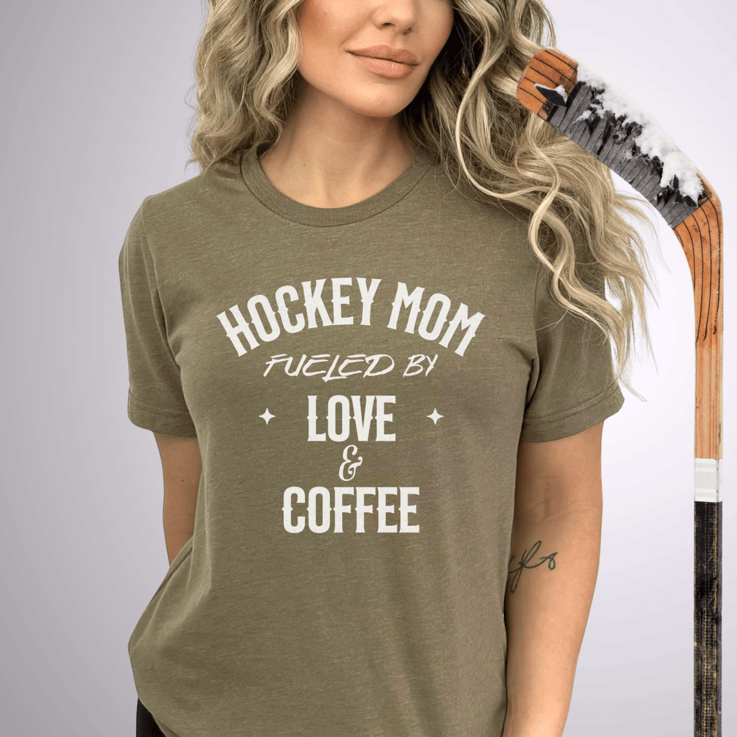 Fueled by Coffee T-Shirt Heather Olive / S T-Shirt