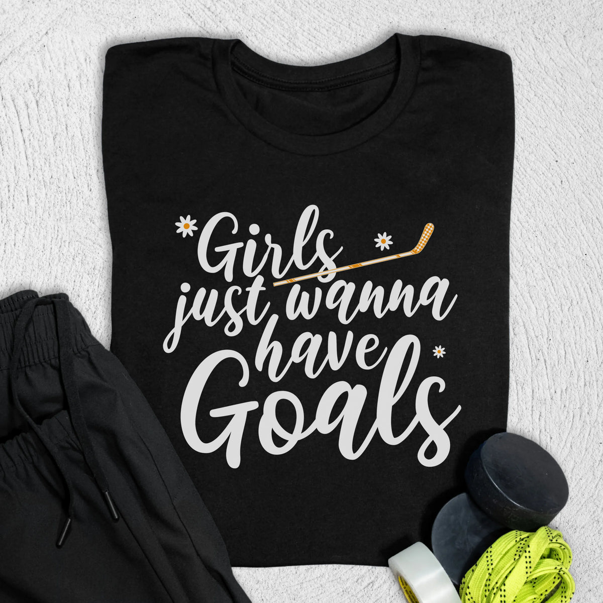 Girls Want Goals T-Shirt S / Black T-Shirt