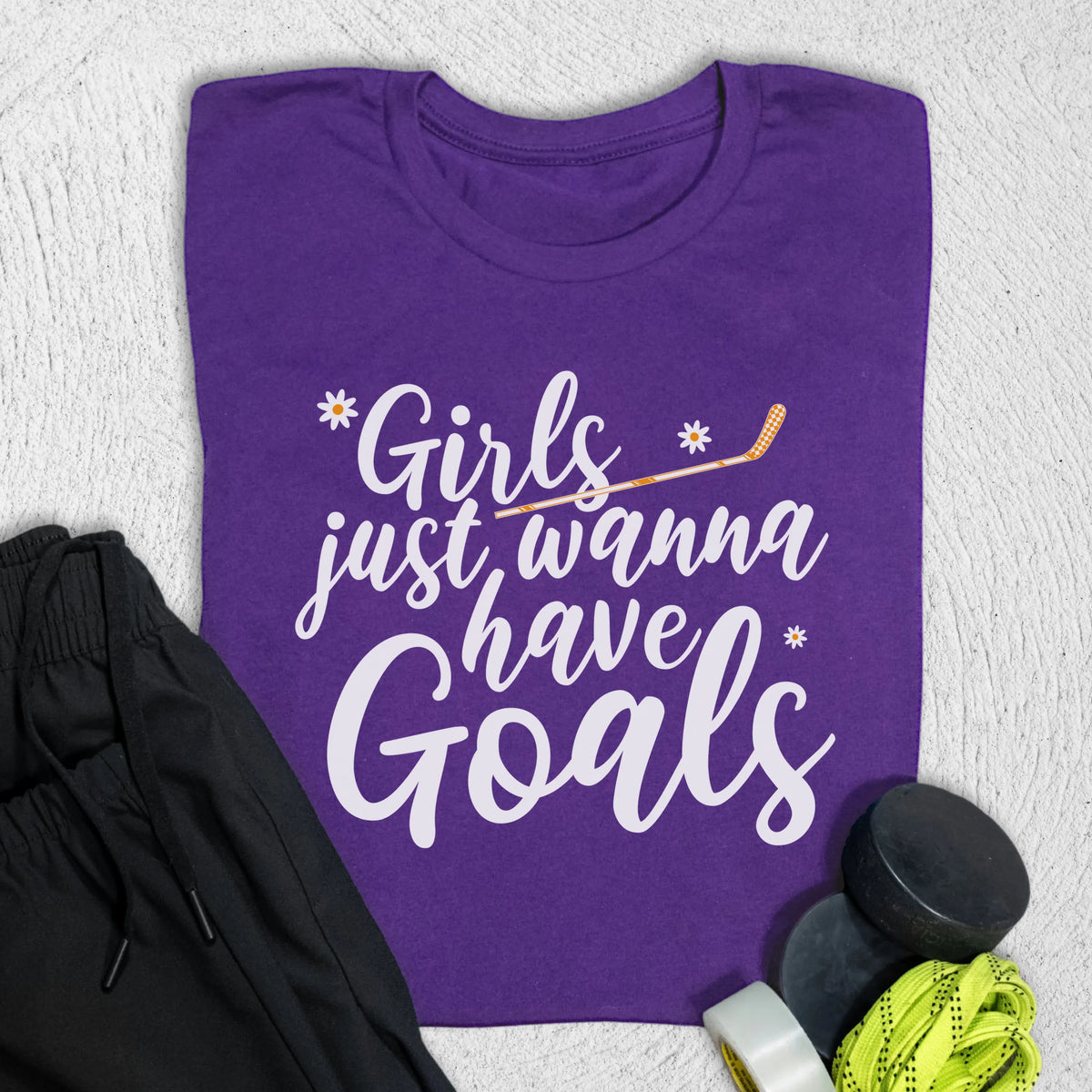 Girls Want Goals T-Shirt S / Team Purple T-Shirt