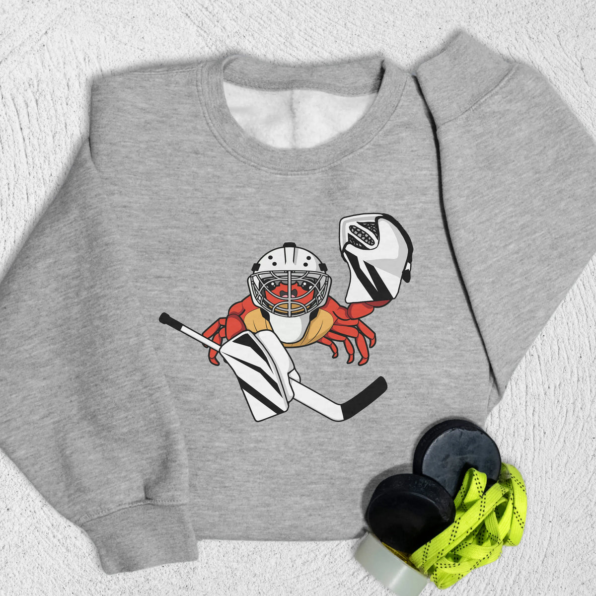 Goalie Crab Sweatshirt S / Heather Grey Sweatshirt
