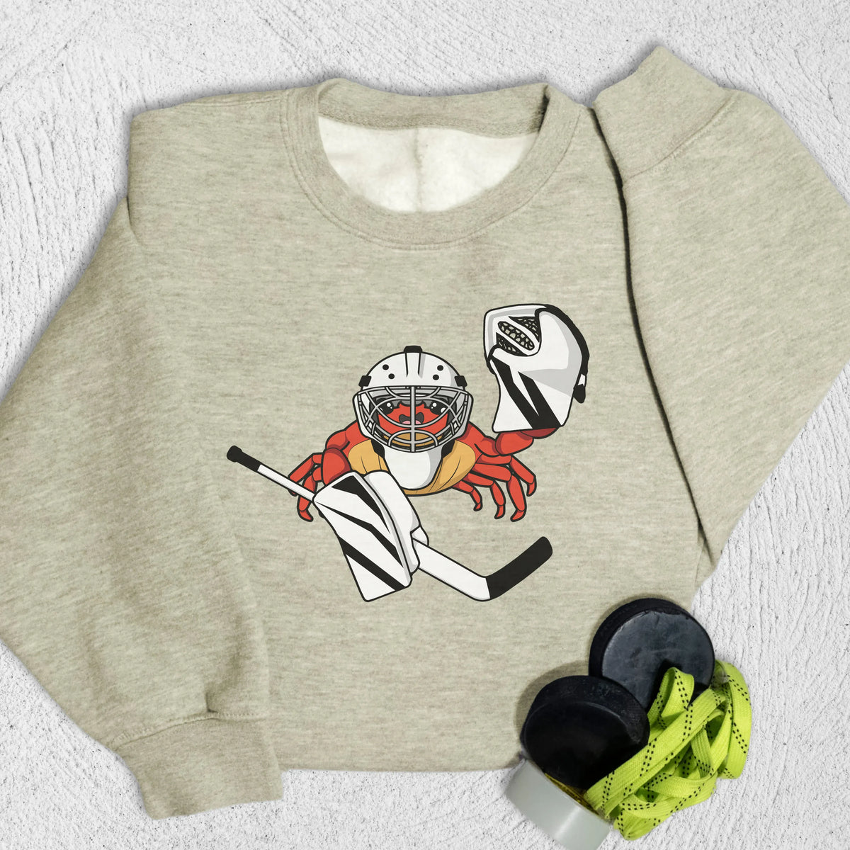 Goalie Crab Sweatshirt S / Oatmeal Heather Sweatshirt