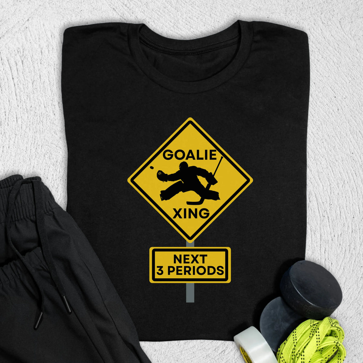 Goalie Crossing T-Shirt Black / S T-Shirt