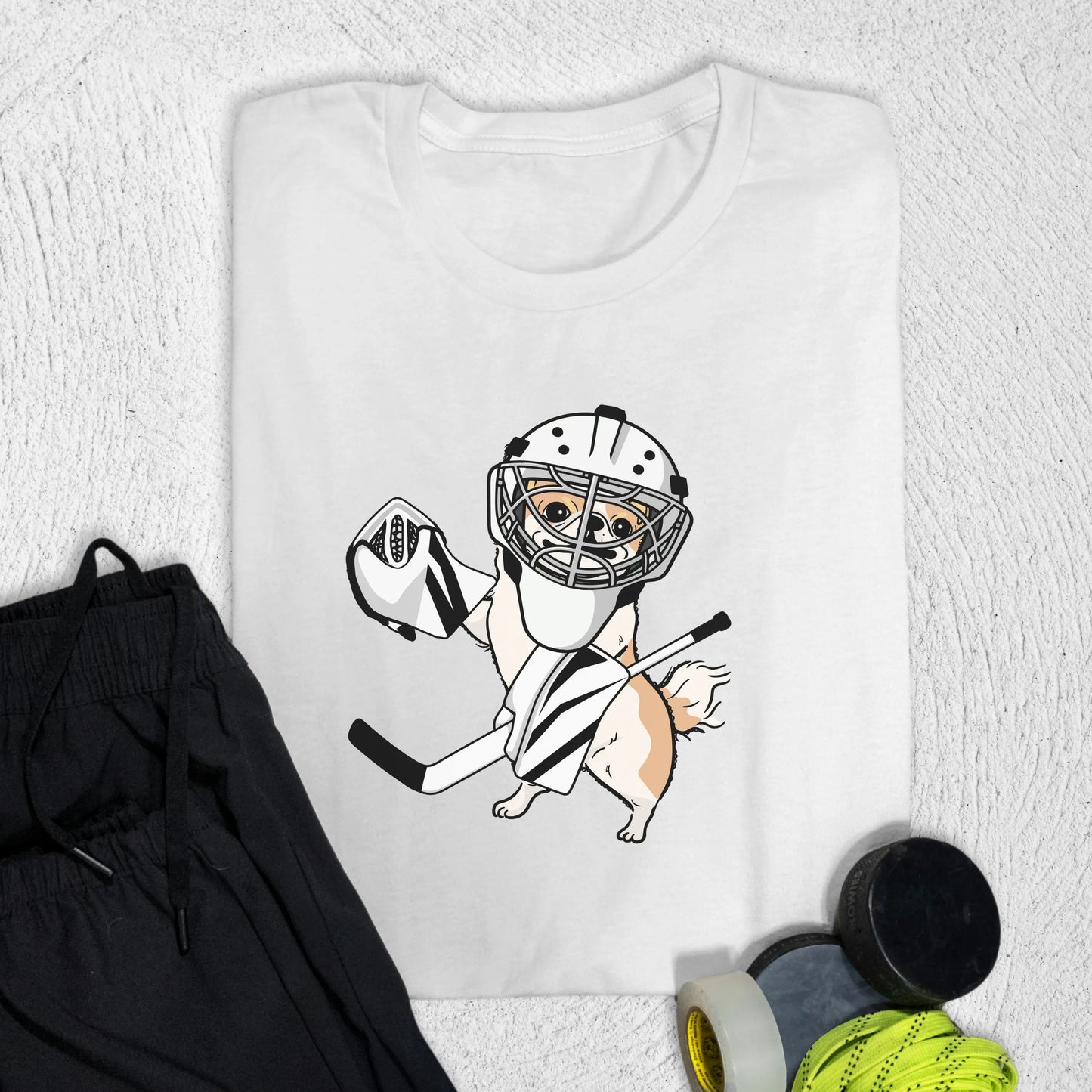Goalie Dog T-Shirt S / White T-Shirt