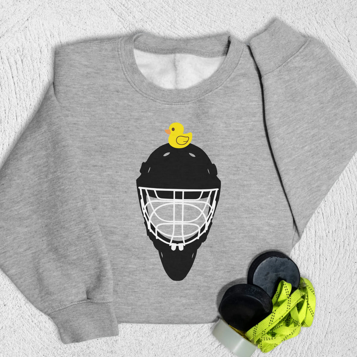 Goalie Duck Sweatshirt S / Heather Grey Sweatshirt
