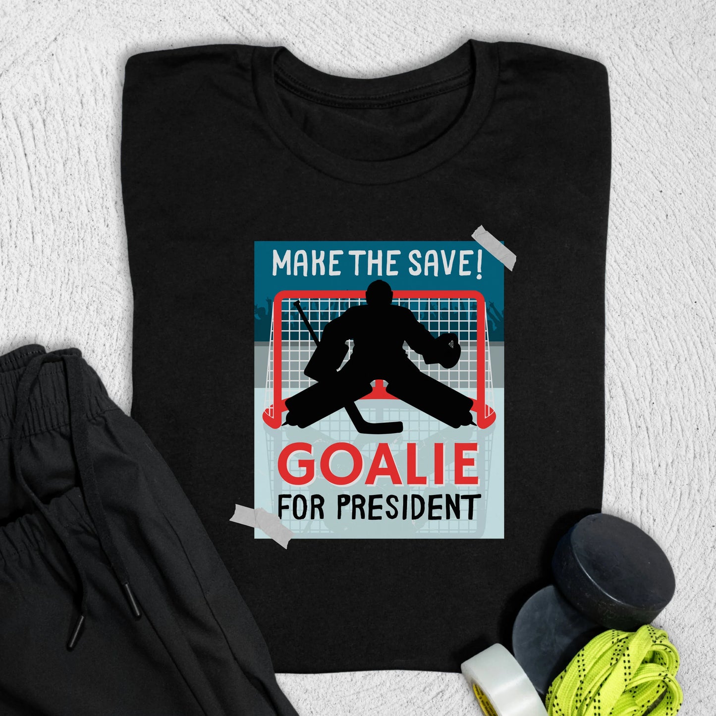 Goalie for President T-Shirt Black / S T-Shirt