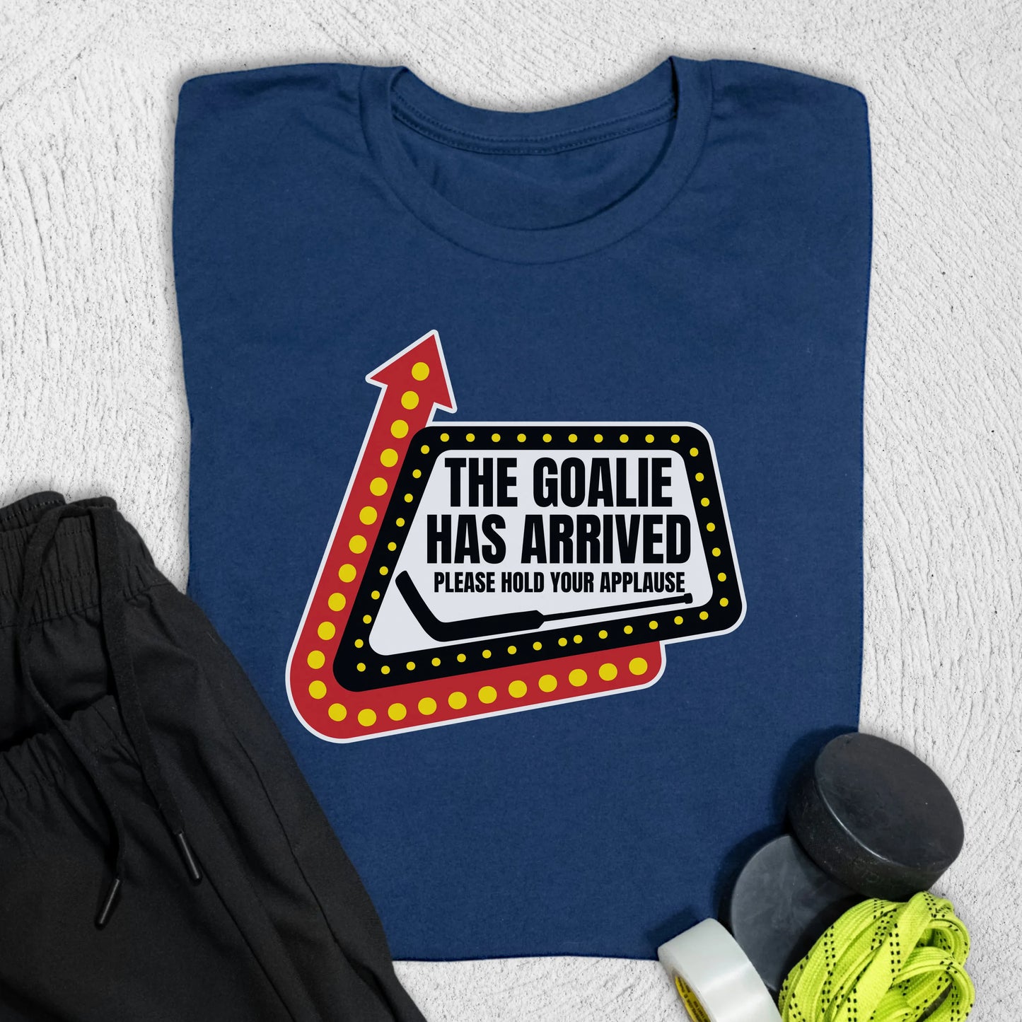 Goalie Has Arrived T-Shirt Navy / S T-Shirt