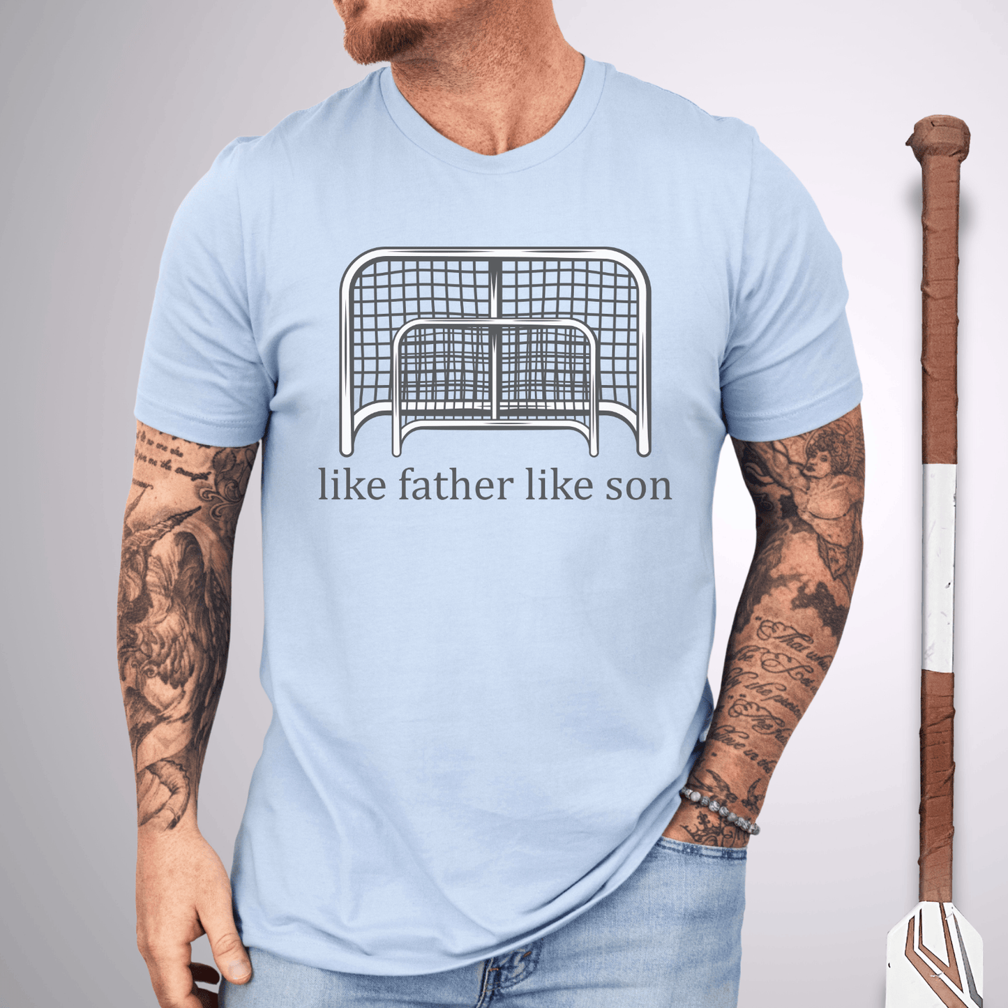 Goalie Like Father T-Shirt Baby Blue / S T-Shirt