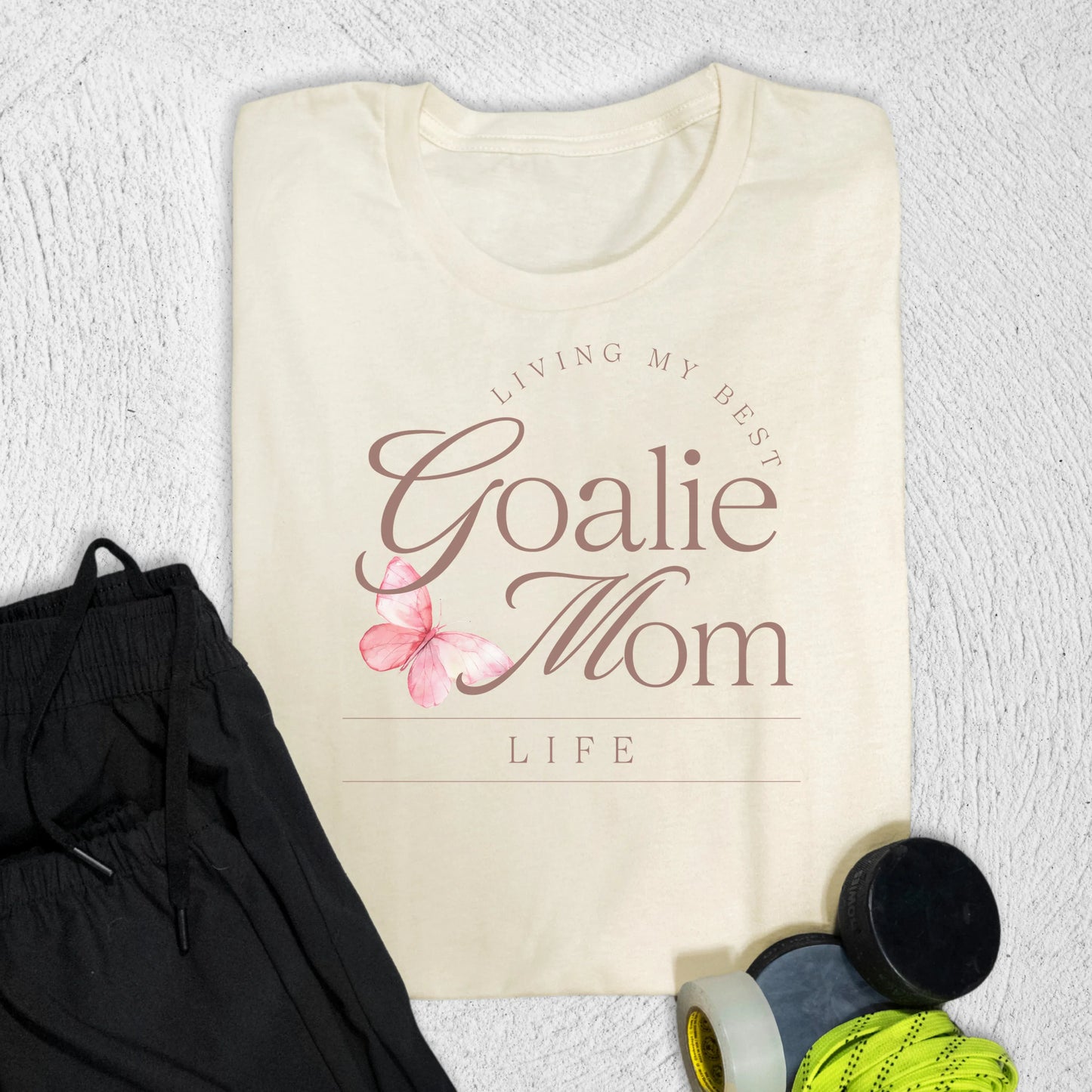 Goalie Mom Life T-Shirt Natural / S T-Shirt