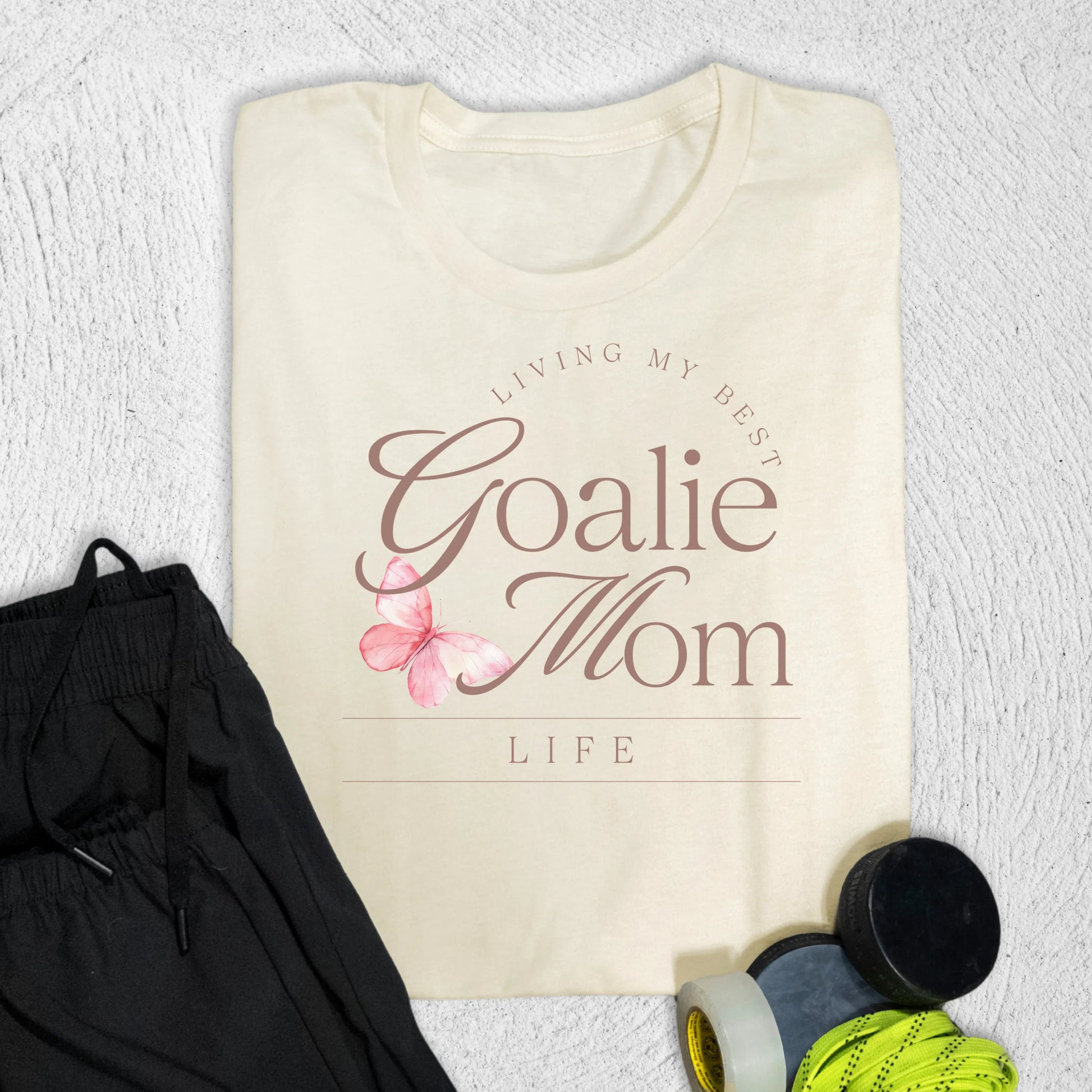 Goalie Mom Life T-Shirt Natural / S T-Shirt